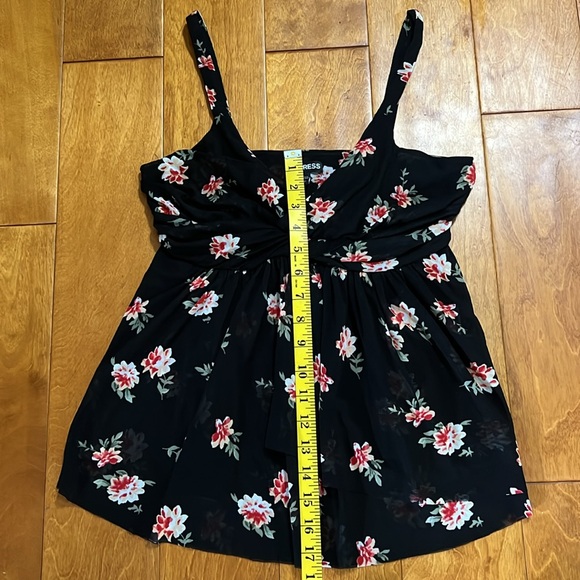 Vintage Y2K Express Floral Baby Doll Top S 90’s Whimsigoth Grunge Fairy - Picture 6 of 9